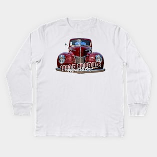 1940 Ford Deluxe Flathead V8 Coupe Kids Long Sleeve T-Shirt